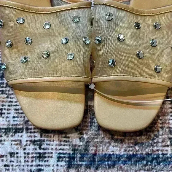 LOEFFLER RANDALL Brooke Caramel/Crystal Mesh Mule size 11 - Picture 7 of 9